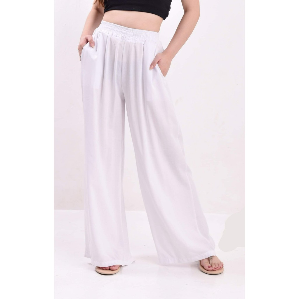 SOFT LINEN WIDE LEG PANTS (Buy2Take1FREE)