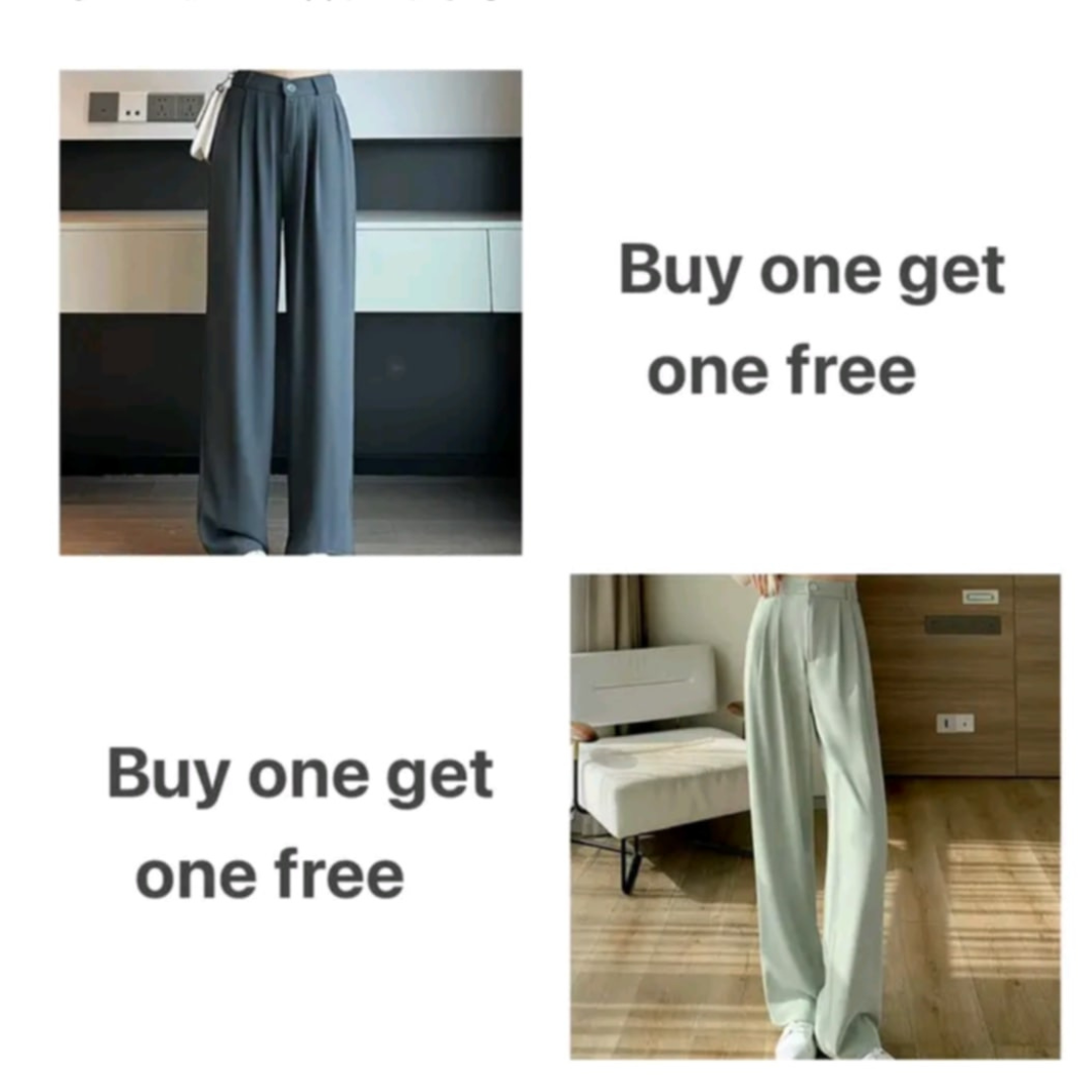 HIGHWAIST KOREAN SLACKS BUY 1 TAKE 1 FREE