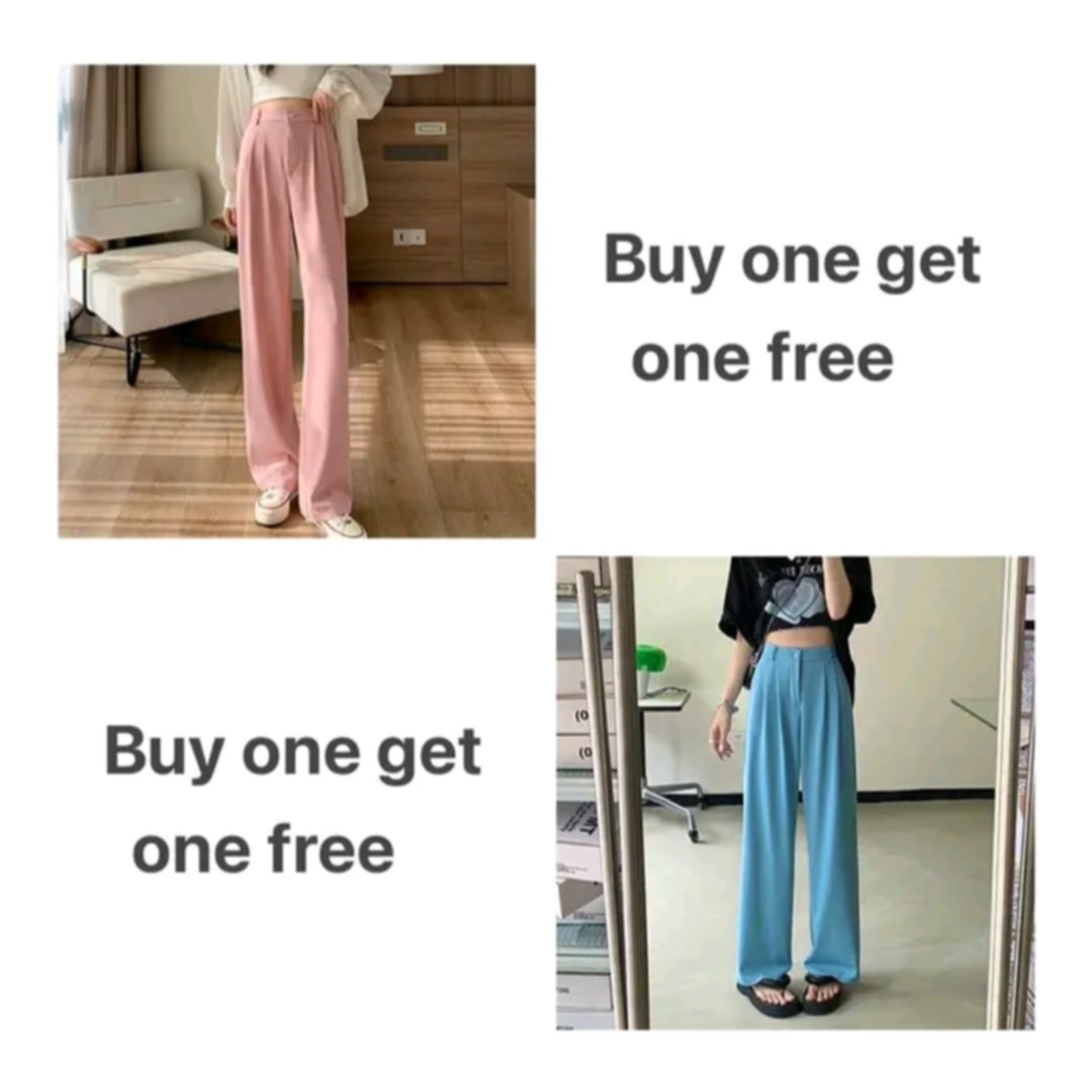 HIGHWAIST KOREAN SLACKS BUY 1 TAKE 1 FREE