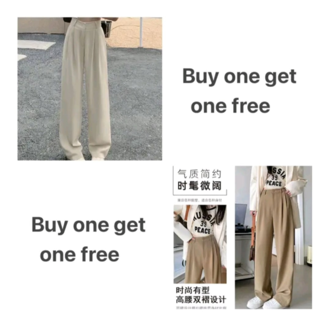 HIGHWAIST KOREAN SLACKS BUY 1 TAKE 1 FREE