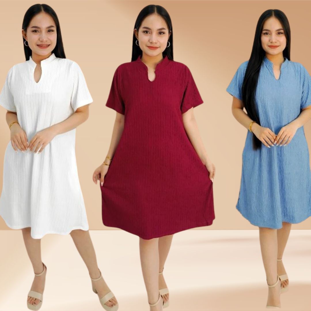 ELLA CHINESE COLLAR DRESS (BUY 2 TAKE 1)