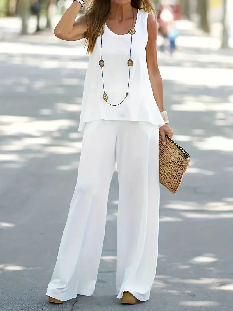 Cheska Casual Sleeveless Tank Top & Loose Pants (Buy1Take1FREE)
