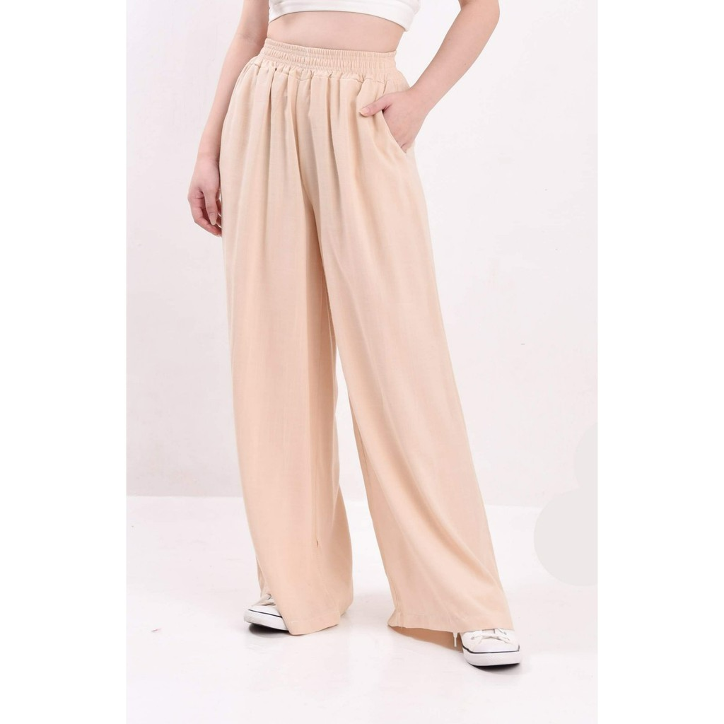 SOFT LINEN WIDE LEG PANTS (Buy2Take1FREE)