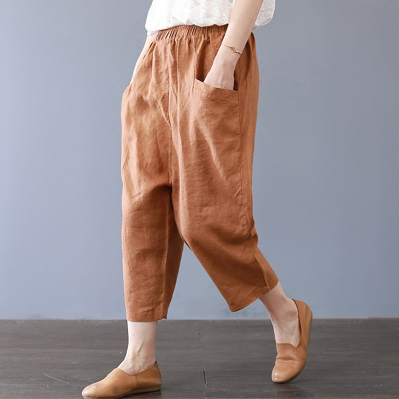 BAGGY CASUAL LINEN TROUSER (Buy2Take1FREE)