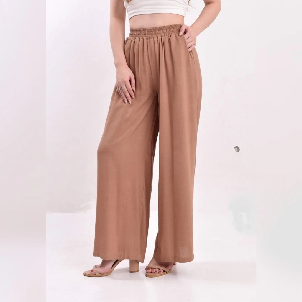 SOFT LINEN WIDE LEG PANTS (Buy2Take1FREE)