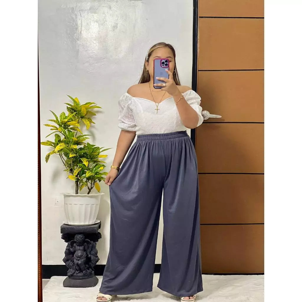 ALEXA HIGHWAIST CHALIS PLAIN PANTS (BUY 2 TAKE 1)