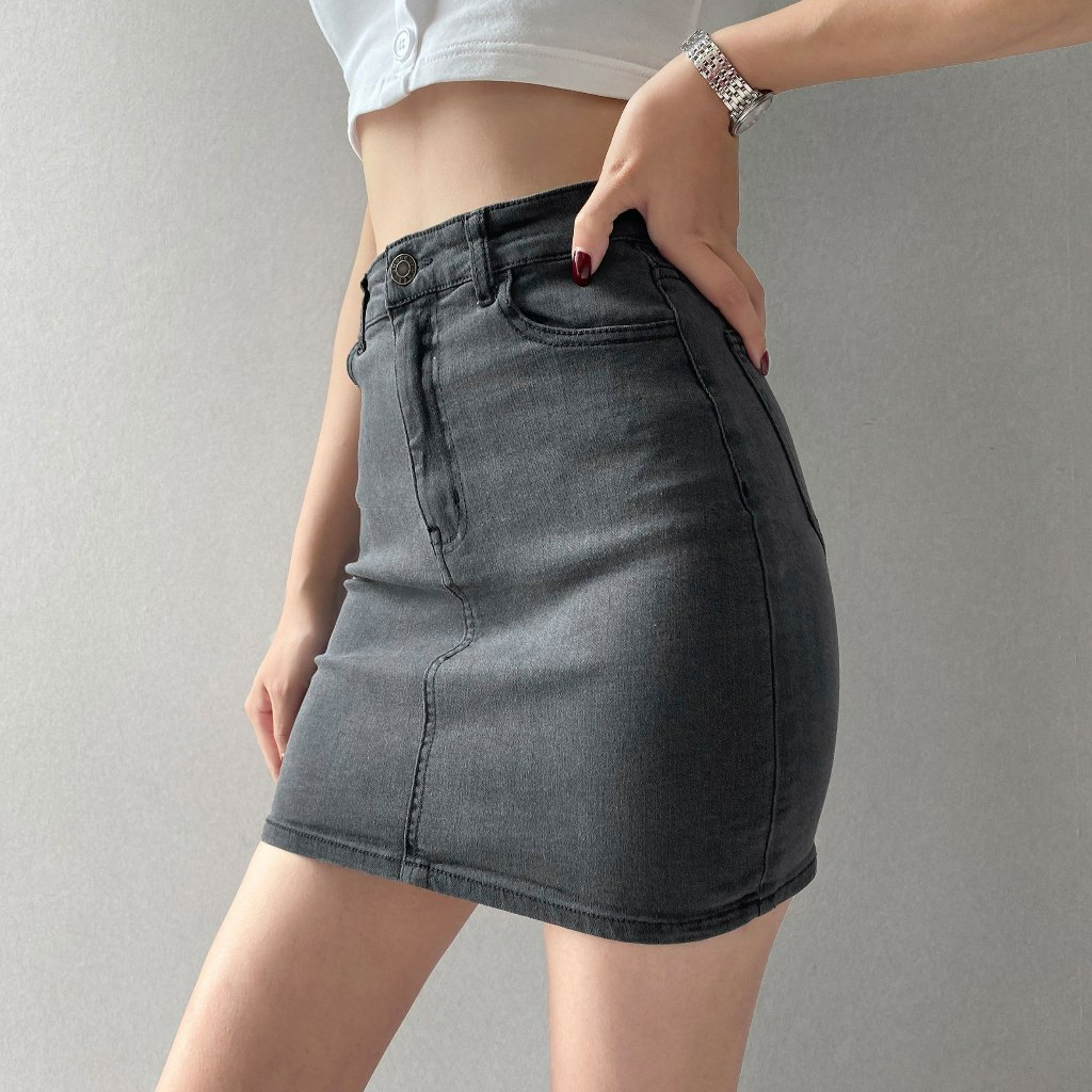 HIGHWAIST DENIM SKIRTS (Buy1Take1FREE)