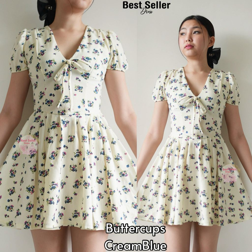 SUN FLORAL COTTON DRESS (Buy1Take1FREE)