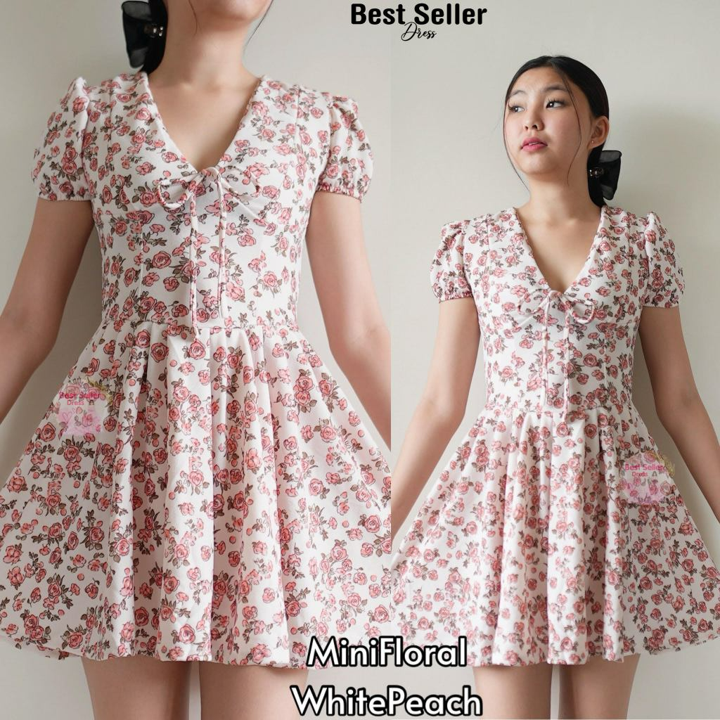 SUN FLORAL COTTON DRESS (Buy1Take1FREE)