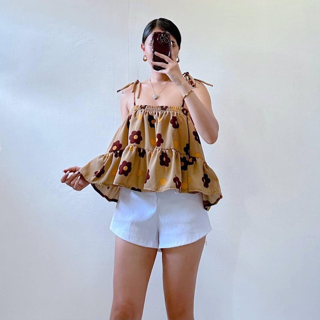 SUMMER FLORAL TOPS STRAPS (BUY 2 TAKE 1)