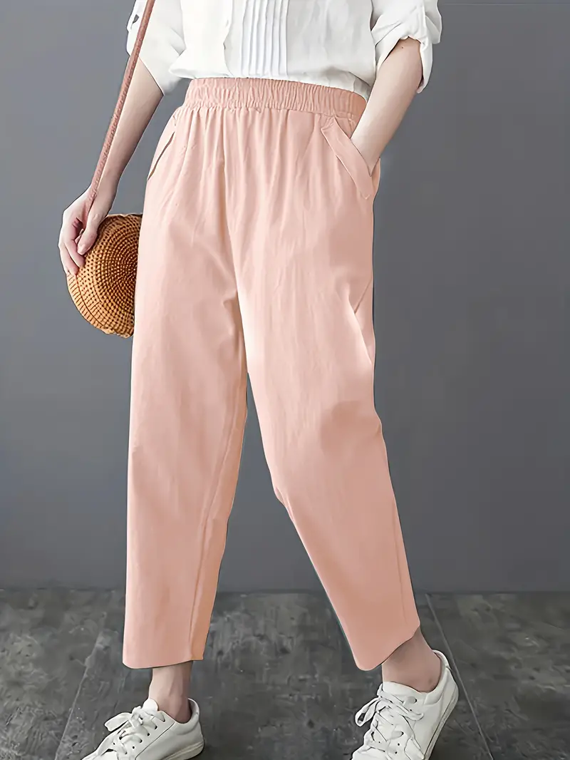 Casual Slant Pocket Cropped Pants (Buy2Take1FREE)