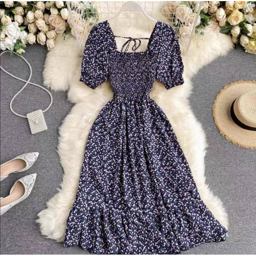 Buy1take2 Floral Smock Puff Sleeves Dress