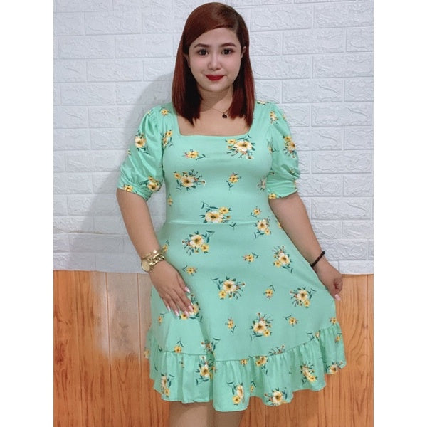 Buy1Take1 Plus Size Puff Sleeve Dress