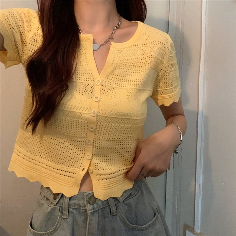 Buy1take1 Korean Knitted Tshirt Top