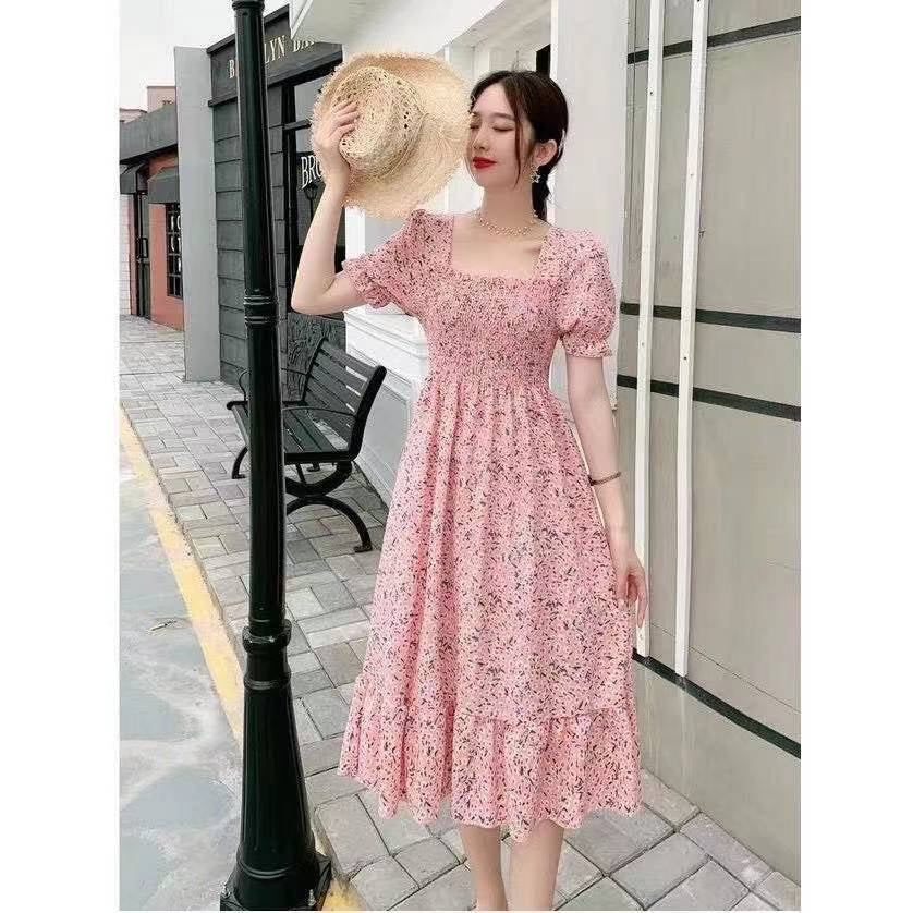 Buy1take2 Floral Smock Puff Sleeves Dress