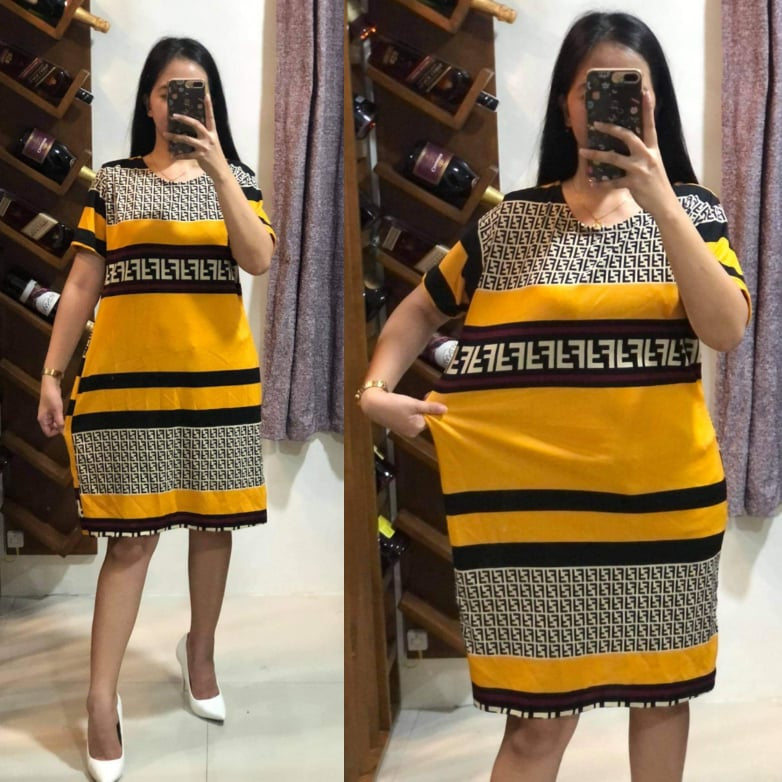 Buy1Take1 Short Sleeves Crepe Dress
