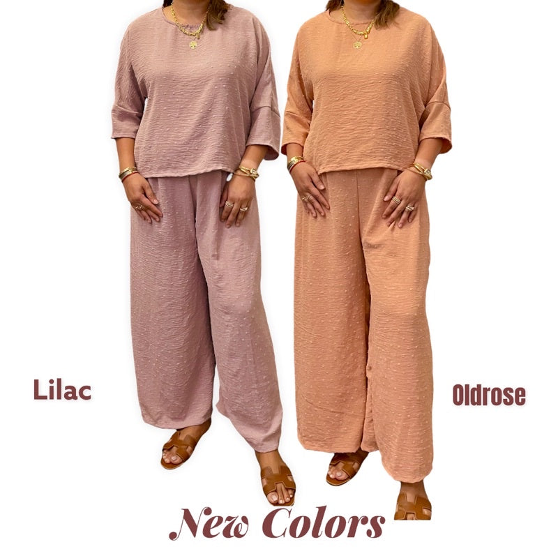 Buy1Take 1 Swiss Dot Top and Pants Terno