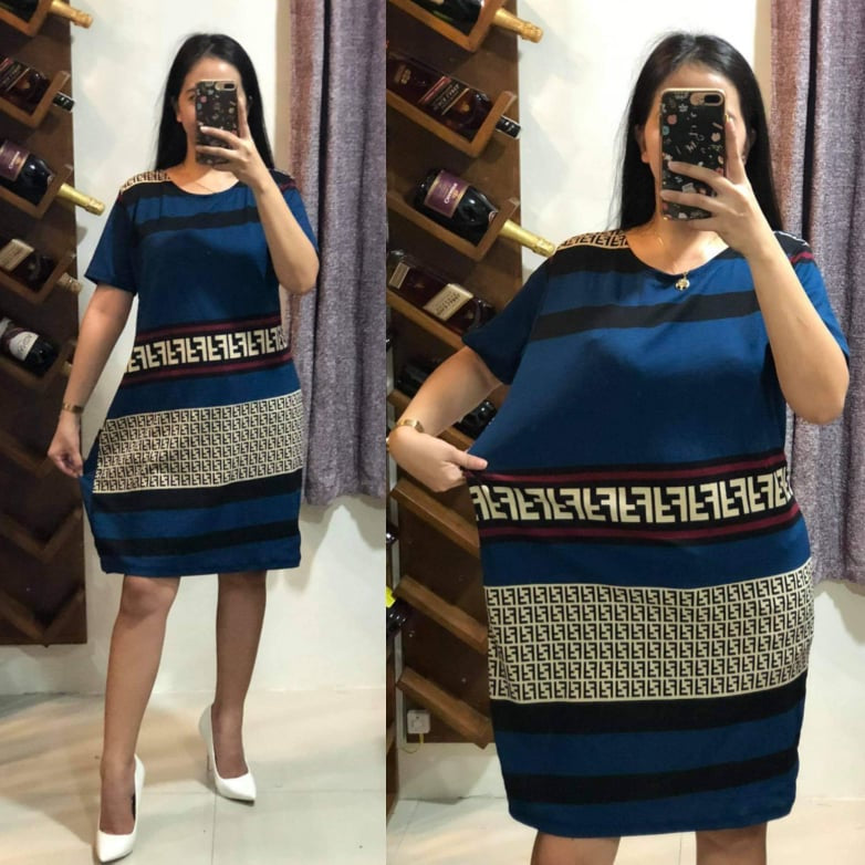 Buy1Take1 Short Sleeves Crepe Dress