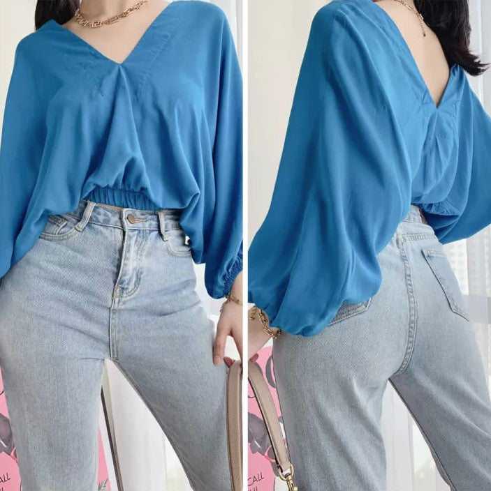 Buy1Take1 Korean Top Plain Blouse