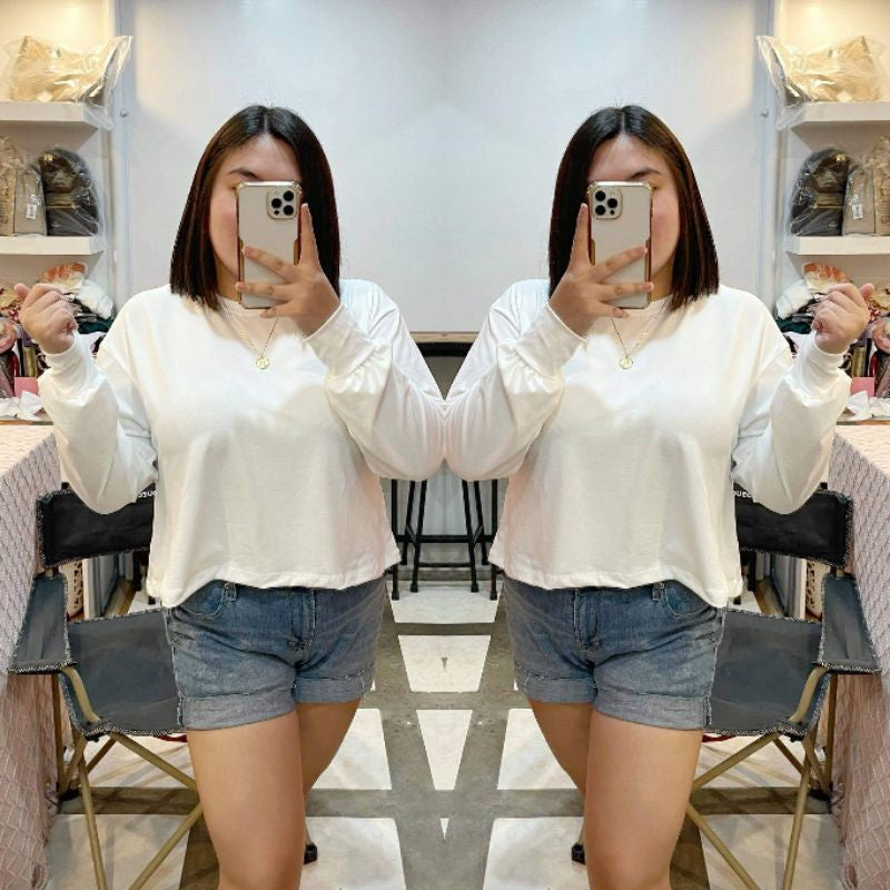 Buy1Take1 Brooklyn Longsleeve Semi Cropped Top
