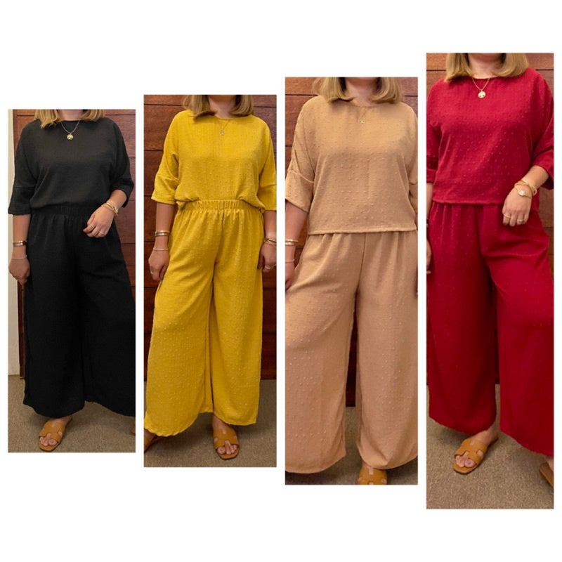 Buy1Take 1 Swiss Dot Top and Pants Terno