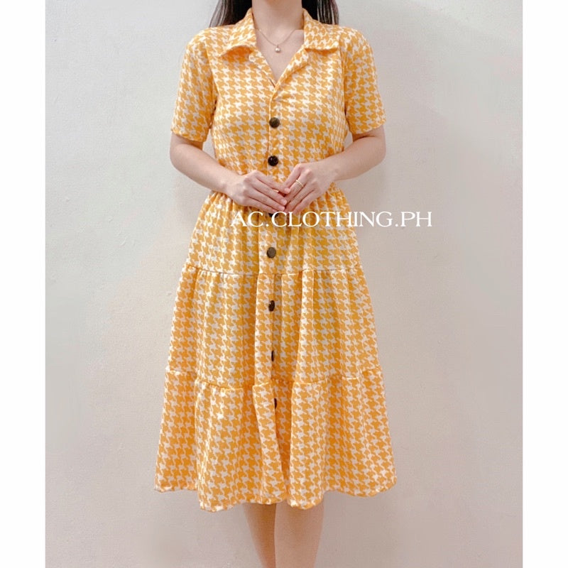 BHEA PRINTED POLO MIDI 3 LAYERED DRESS {Buy1Take1FREE}
