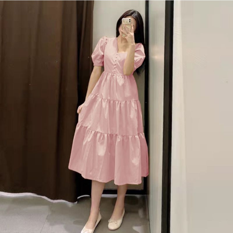 Buy1Take1 Korean Baby Doll Botton Dress