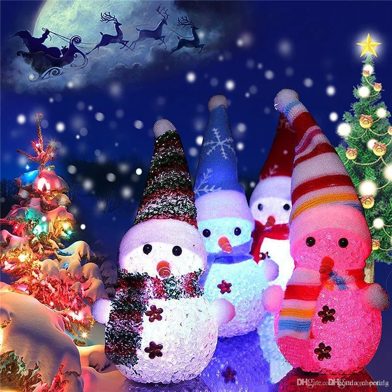 Buy2Take2 LED Colorful Lamp Snowman Christmas Decoration