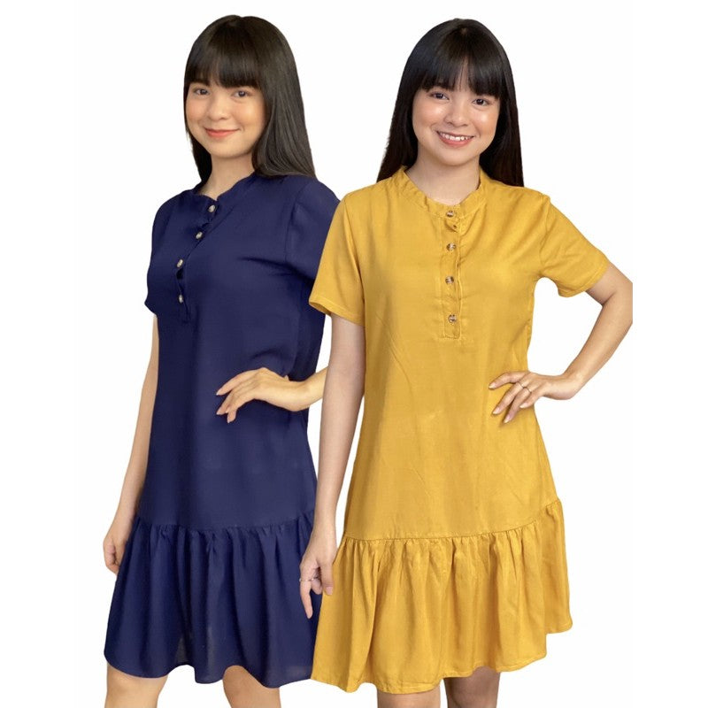 Buy1Take1 Trendy Chinese Collar Dress