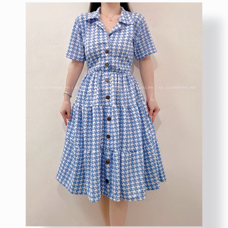 BHEA PRINTED POLO MIDI 3 LAYERED DRESS {Buy1Take1FREE}