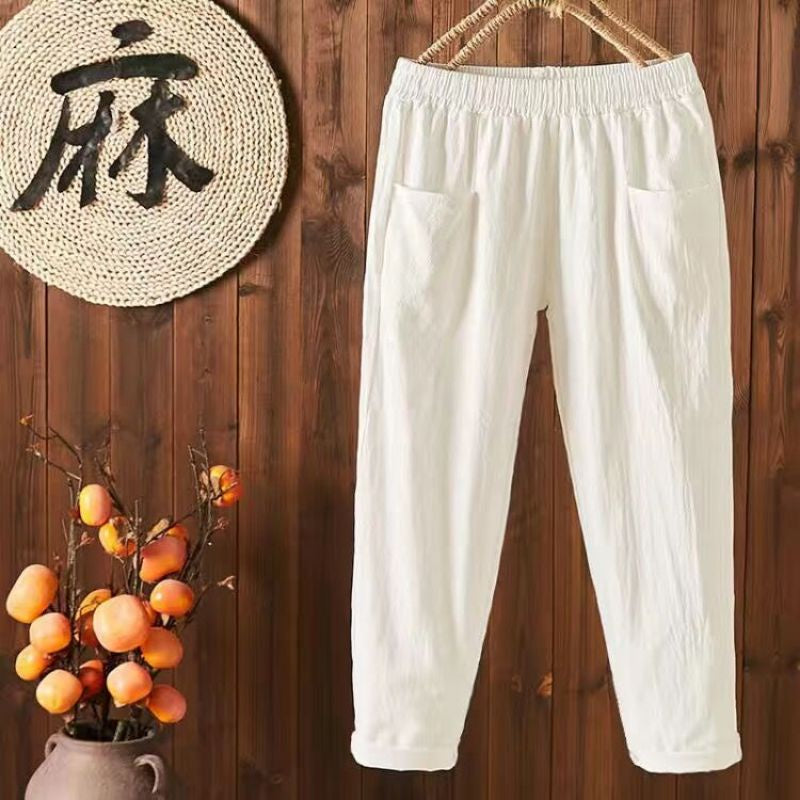 Buy1Take1 2023 New Korean Cotton Linen Trouser