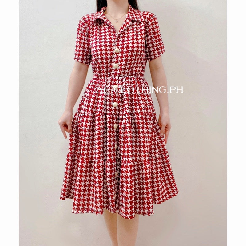 BHEA PRINTED POLO MIDI 3 LAYERED DRESS {Buy1Take1FREE}