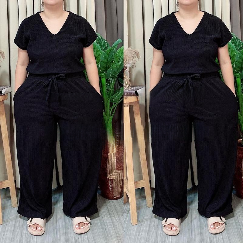 Ellise V-Neck Terno Boho Pants (BUY 1 TAKE 1 FREE)
