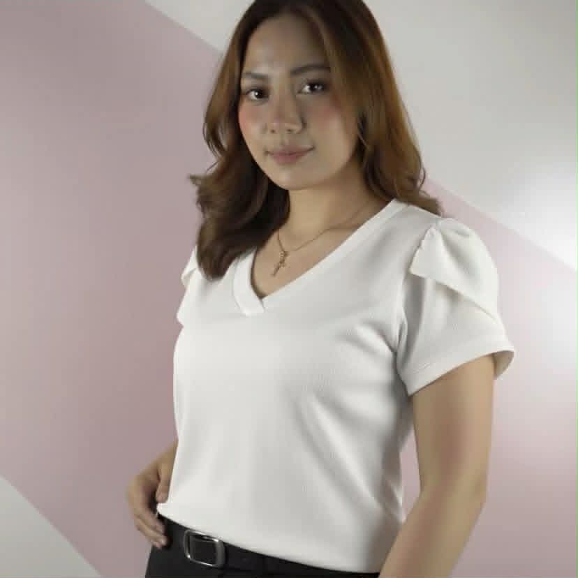Kara V-neck Puff Sleeve Blouse  (BUY 1 TAKE 1)