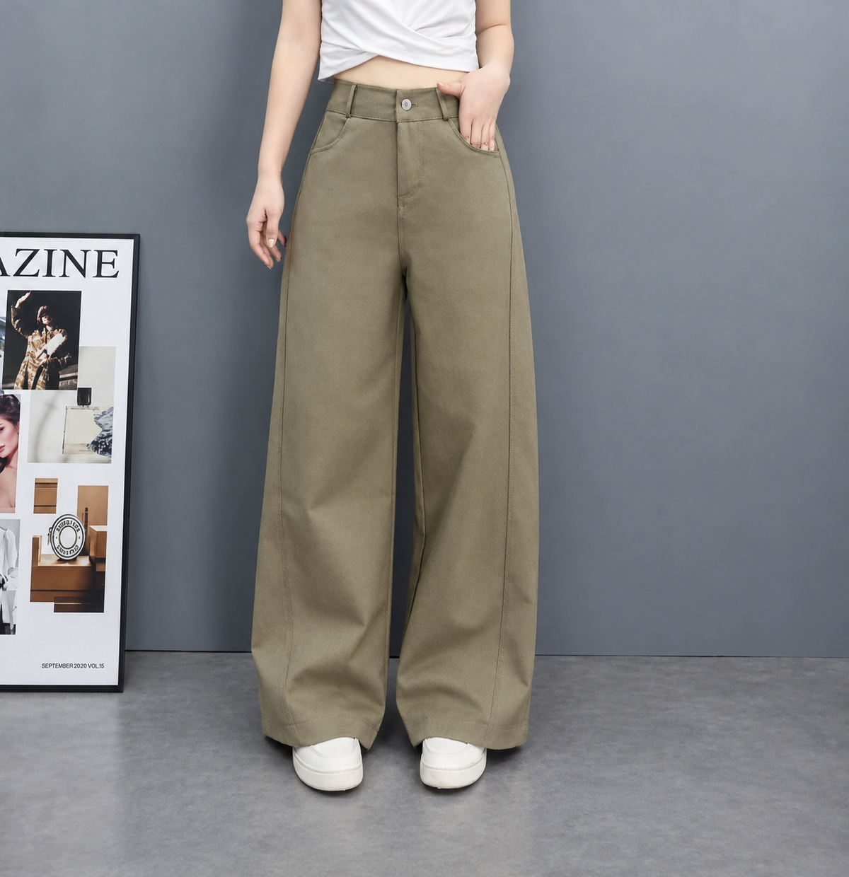 HIGHWAIST WIDELEG TROUSER (BUY ONE TAKE ONE)