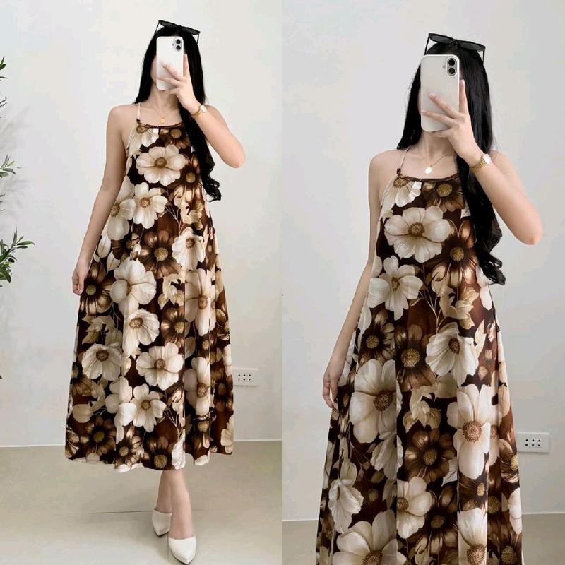 Almira Back Tie Long Dress