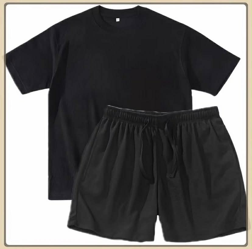 UNISEX Waffle T-shirt and Shorts Combo (BUY 1 TAKE 1)
