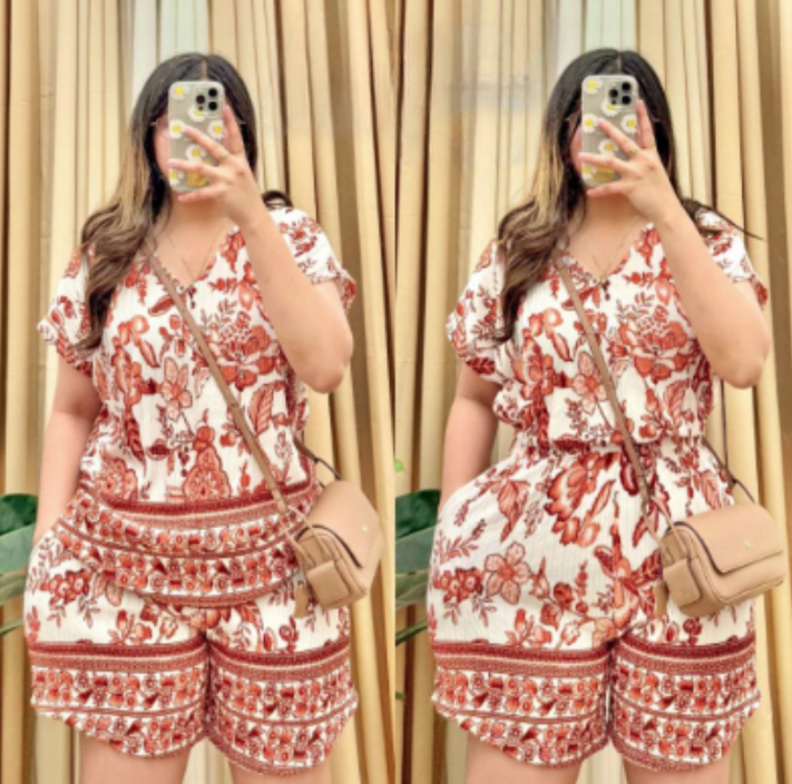 PLUS SIZE MOMMY BARK CREPE TERNO (BUY 1 TAKE 1)