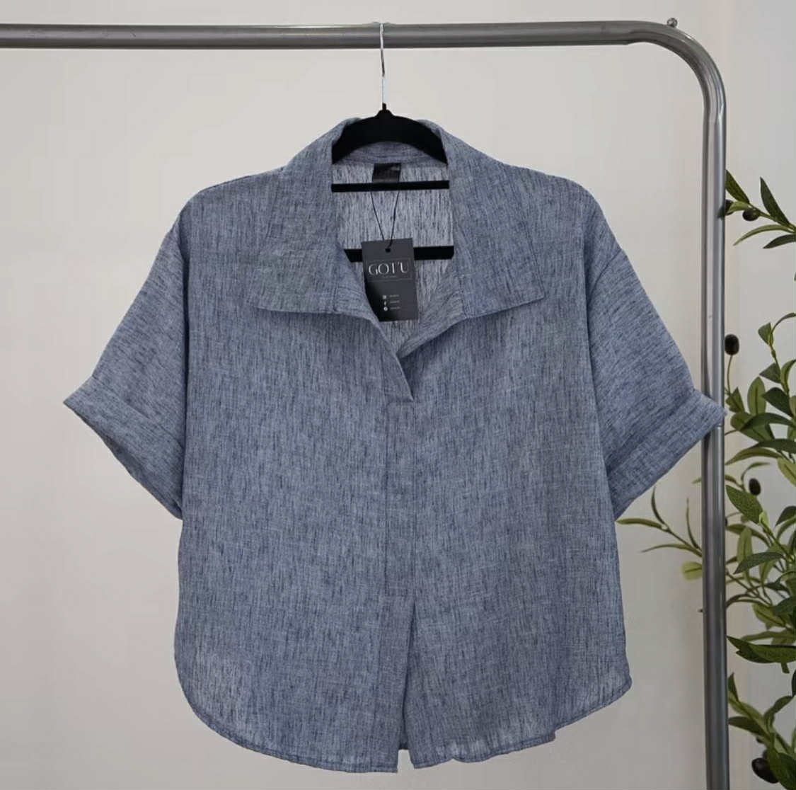 MAXIE PREMIUM LINEN POLO TOP (BUY 2 TAKE 1)