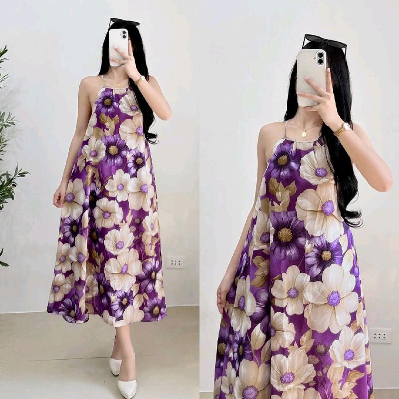 Almira Back Tie Long Dress