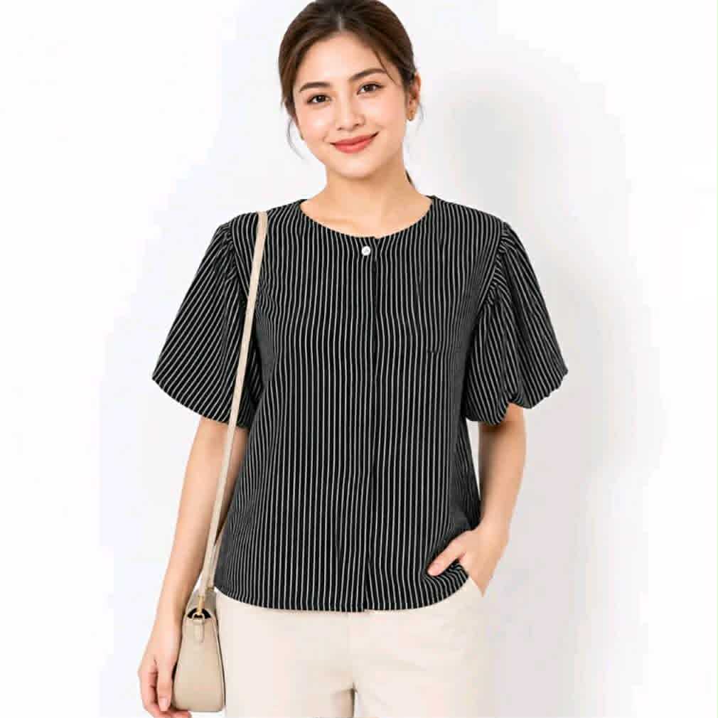 MARIEL PUFF SLEEVES BUTTONDOWN TOP ( BUY 1 TAKE 1 )