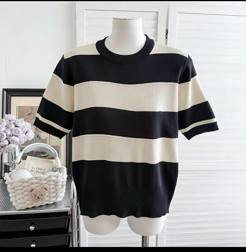 KOREAN KNITTED SHORT SLEEVE TOP (BUY 1 TAKE 1)