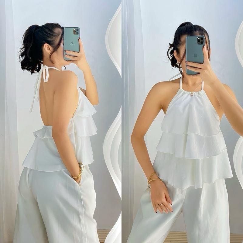 GEORGETTE HALTER LAYER TOP BUY 1 TAKE 1