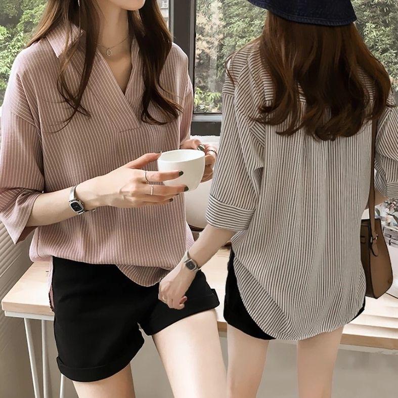 KARINA STRIPED V POLO BUY 1 TAKE 1 FREE