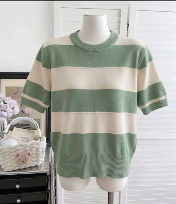 KOREAN KNITTED SHORT SLEEVE TOP (BUY 1 TAKE 1)