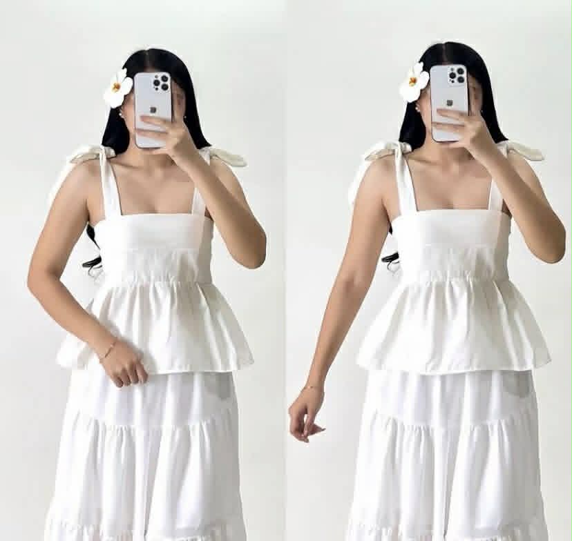 NIKKI SELF-TIE PEPLUM TOP (BUY 1 TAKE 1)