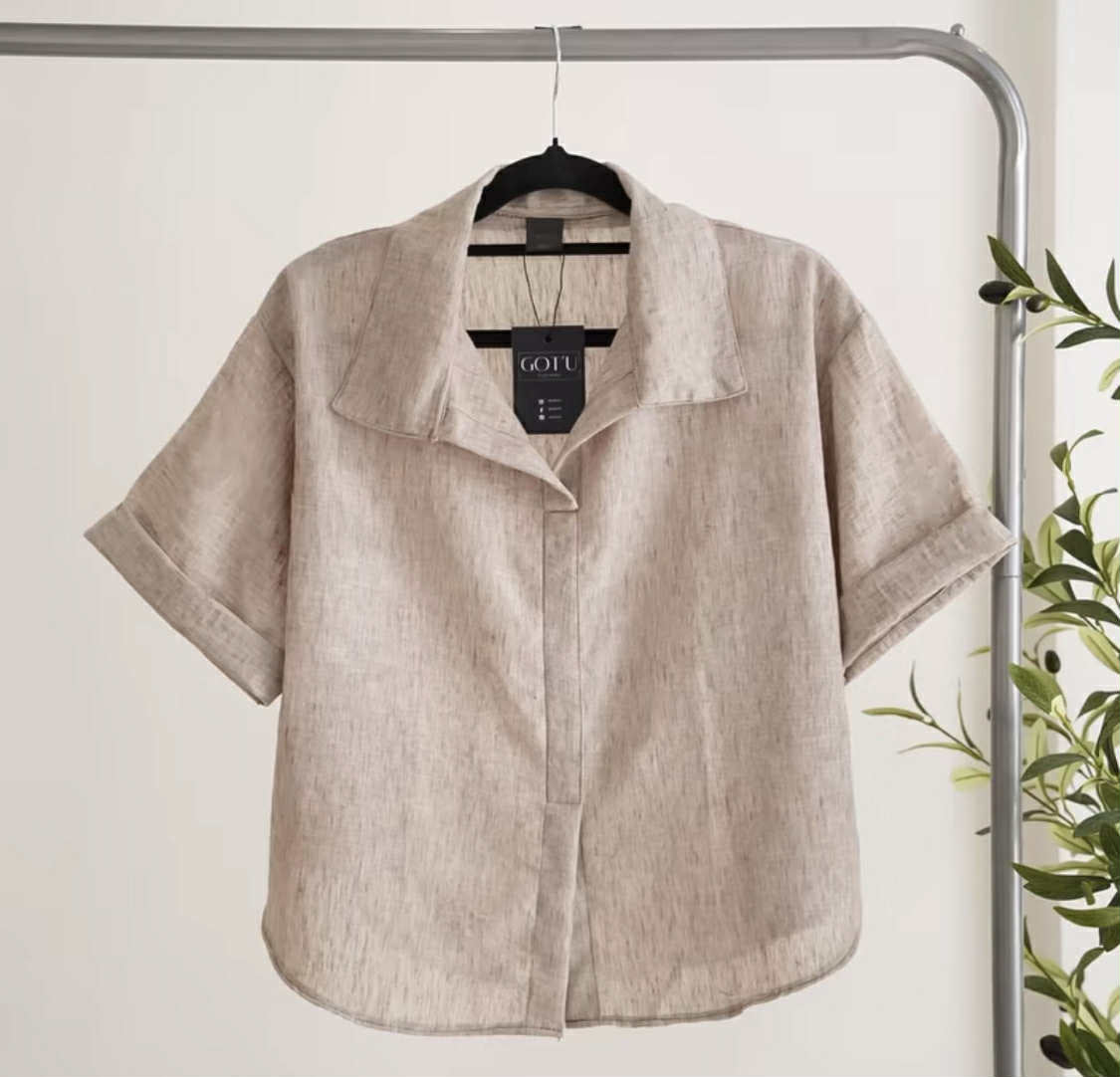 MAXIE PREMIUM LINEN POLO TOP (BUY 2 TAKE 1)