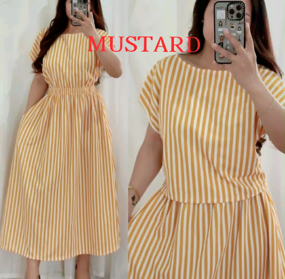 VALERIE STRIPE TOP AND MAXI SKIRT ( BUY 1 TAKE 1 )