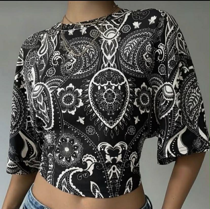 JAS CASUAL TOP Knitted Fabric Round Neck (BUY 1 TAKE 1)