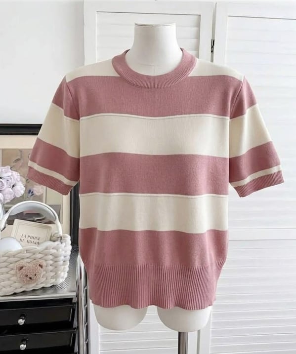 KOREAN KNITTED SHORT SLEEVE TOP (BUY 1 TAKE 1)